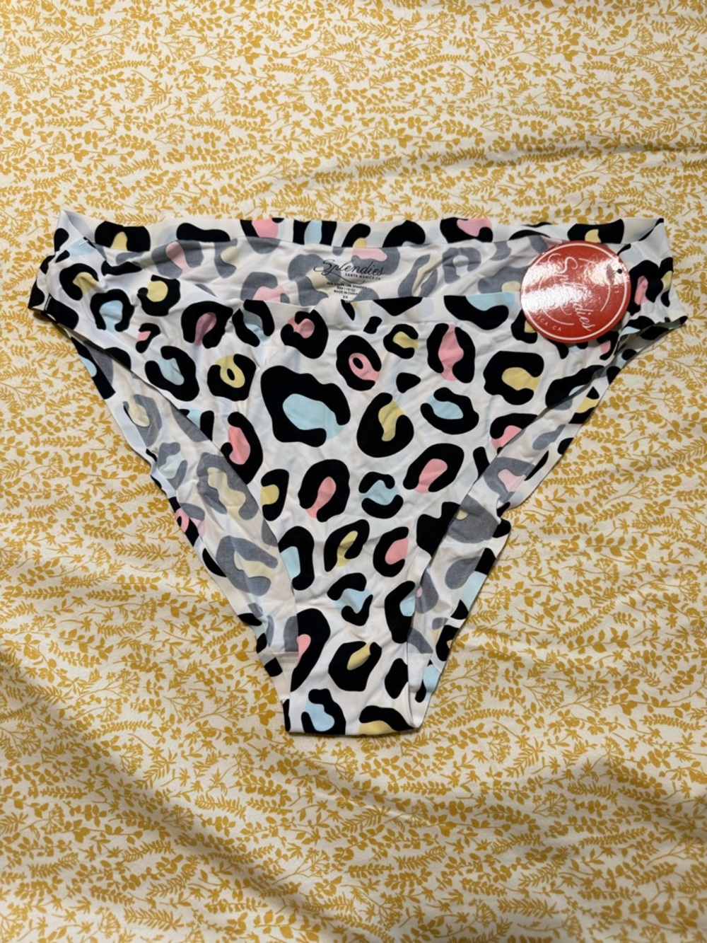 Leopard Print Bikini Bottoms in Pastel Multi - Women Intimates
